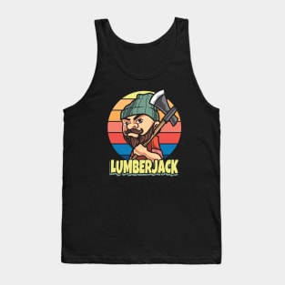 Lumberjack Cartoon vintage Design Tank Top